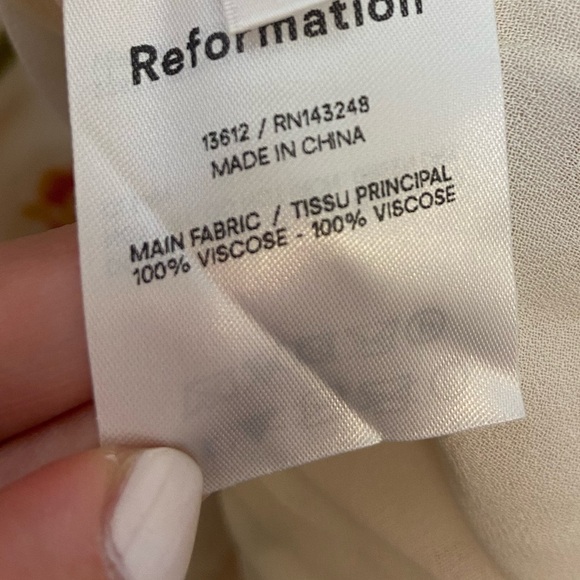 Reformation Orangerie Mini Dress Tulip Bianca Size Medium - Picture 6 of 8